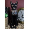 Ancient Egyptian Goddess Bastet Statue In Rustic Clay Finish Temple
