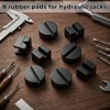8 Pcs Jack Stand Pads, Black Rubber Cars Jack Stand