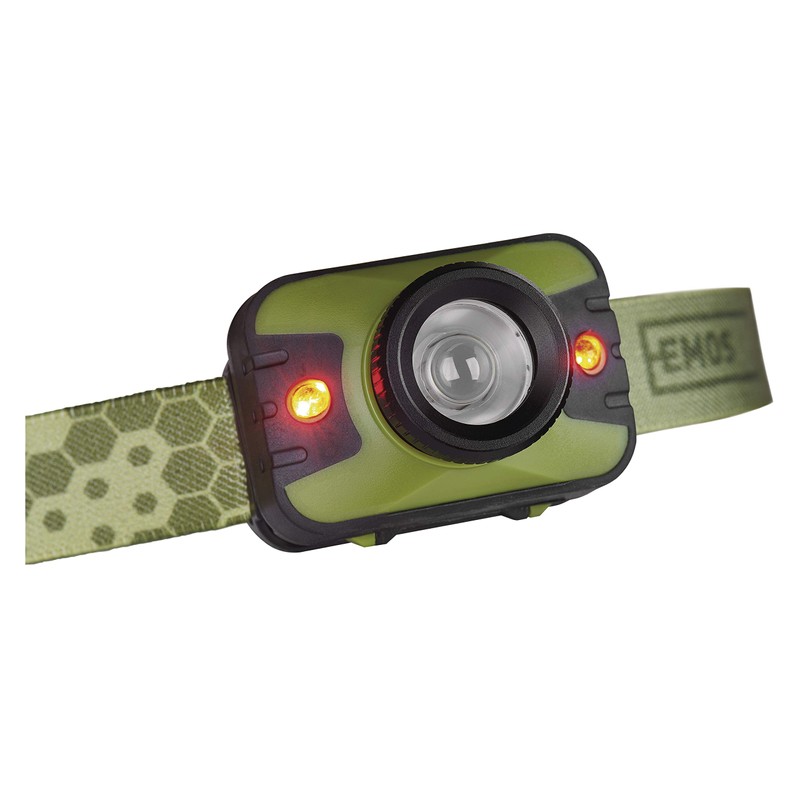 EMOS - Headlamp with focus function - red light -