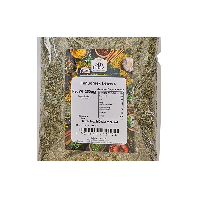 Old India Fenugreek Leaves 250g