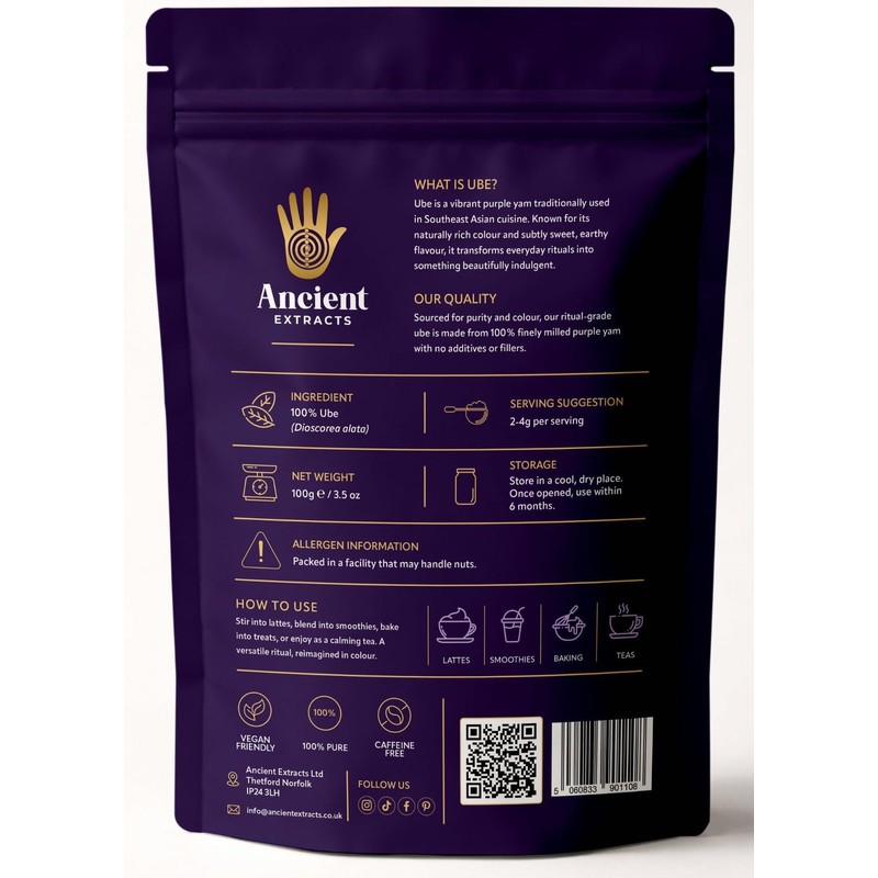 Ritual-Grade Ube Powder | Non-Clump Ube Extract for Drinks and