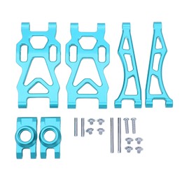 RC Swing Arm Kit Aluminum Alloy Rear Lower Upper Suspension Arm with Rear Axle Cup Upgrade Parts for SCY 16101PRO 16102 1/16 RC Car Accessories Blue