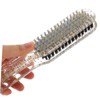 DECHOUS Shaped Hair Straightening Comb Portable Clamp Brush for Efficient