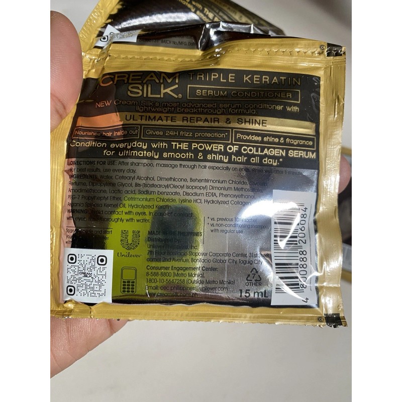 Merry Sun Cream silk Triple Keratin Collagen Serum Conditioner (12pcs)