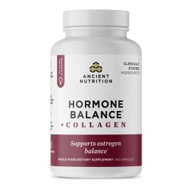 Ancient Nutrition Hair Growth + Collagen Supplement 60 Caps Visibly Thicker Hair