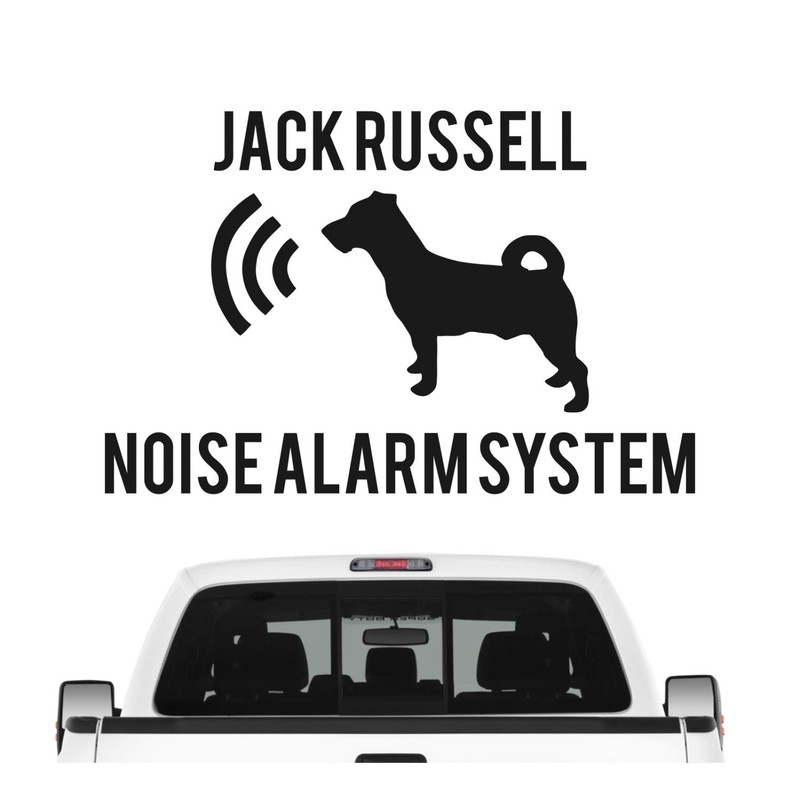 siviwonder Jack Russell Noise Alarm System Car Sticker Dog Foil
