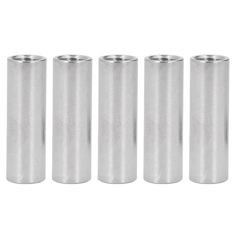 5PCS M12 Cylindrical Coupling Nuts 304 Stainless Steel Female Thread