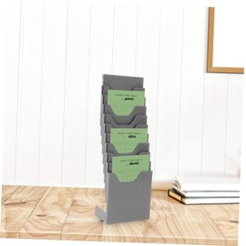 Operitacx 2pcs Heavy Duty Garage Shelving Units Pocket Holder Warehouse Supplies Rack Card Holder for Classroom and Office