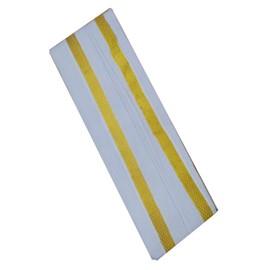 Stylesindia Cotton Angavastram (Towel) 1.2 Meters Length with Resham Thalapaty Twin Color Border Stoles - white - One size