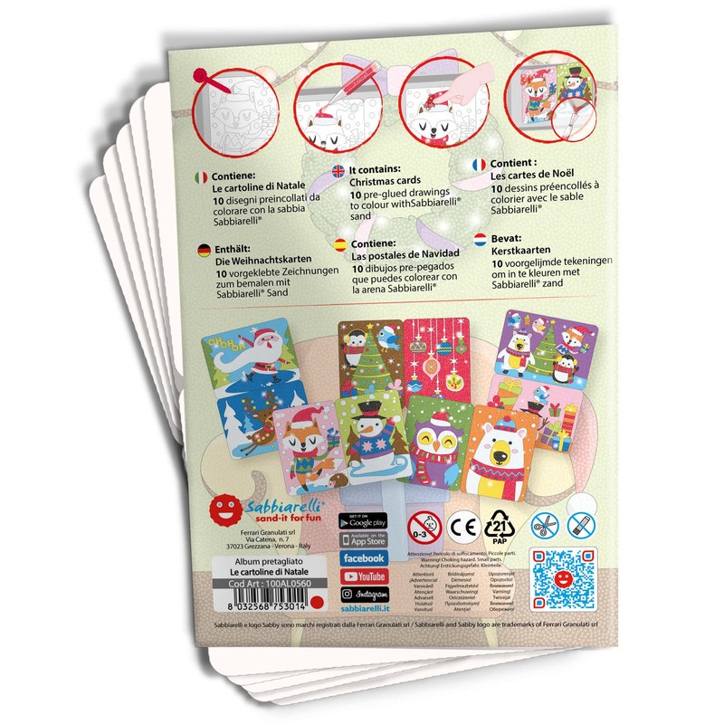 Sabbiarelli Sand-it for Fun - Album Die Weihnachtskarten: 5 vorgeklebte