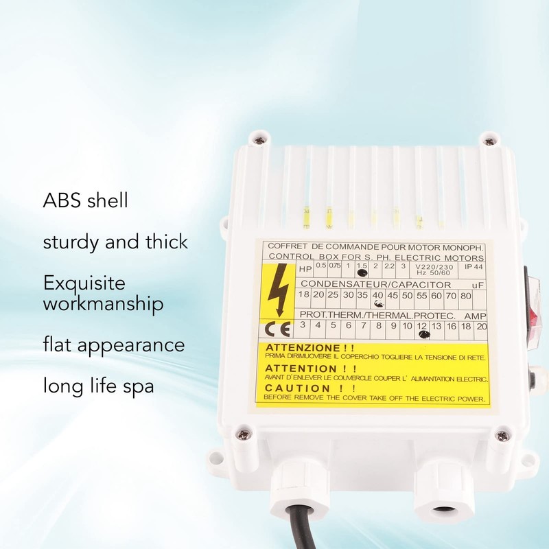 Pump Control Box, Integrated Heat Protection Circuit Breaker for Deep