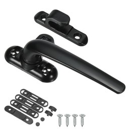 PATIKIL Aluminum Alloy Window Handle Casement Window Lock Internal and External Sliding Door Window Handle Locks for Vertical & Horizontal Sliding Windows Security (Left Hand)