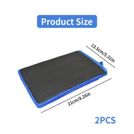 2 Pack Car Clay Mitts, Microfiber Clay Bar Gloves for Auto Detailing, Medium Grade Clay Towel for Surface Contaminant Removal, Scratch-Free Car Cleaning and Polishing Mitts