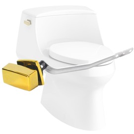 Universal Side Mount Toilet Handle Compatible with Kohler 85114-CP Trip Lever Kit, Toilet Tank Parts Handle Replacement, Vibrant (Polished Gold)