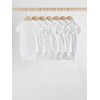 NEXT Kurzärmelige Babybodys 5er-Pack 7 Pack White Character 6 Monate