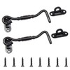 Yosawo Pack of 2 Black Storm Hooks, Stainless Steel Cabin