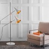 Safavieh Lighting Collection Reed 71" Floor Lamp, Chrome/White