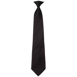Knot Knot 018493-20000-2507 02 Men's One-Touch Black Necktie, 100% Silk, black solid sateen