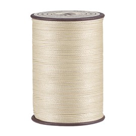 sourcing map Thin Waxed Thread 137 Yards 0.55mm Dia Polyester Wax-Coated String Cord for Machine Sewing Embroidery Hand Quilting Weaving, Linen