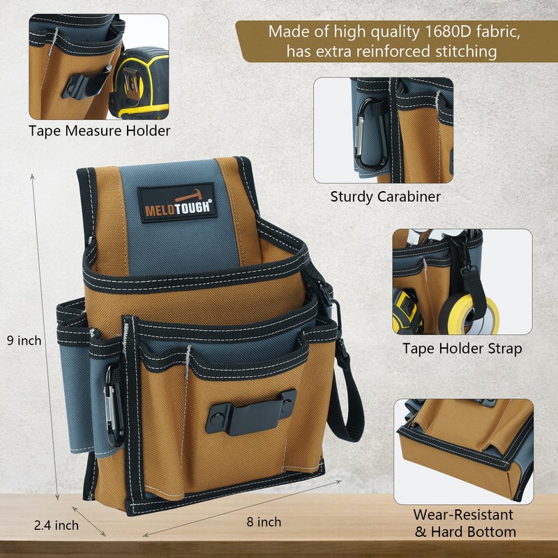 Small Tool Pouch for Tool Belt,Electrician Tool Pouch,Tool Pouch Tool