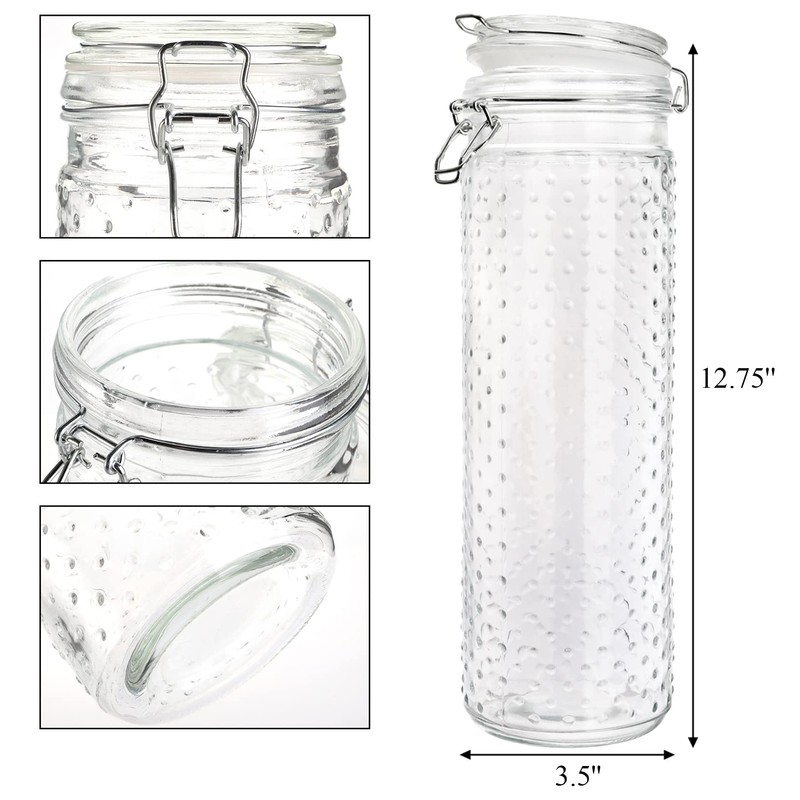 Yesland 2 Pcs 60 Oz Glass Food Storage Jar Canister