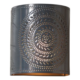 Irvin's Country Tinware 724CRT - Chisel Pattern One-Light Wall Sconce in Rustic Tin
