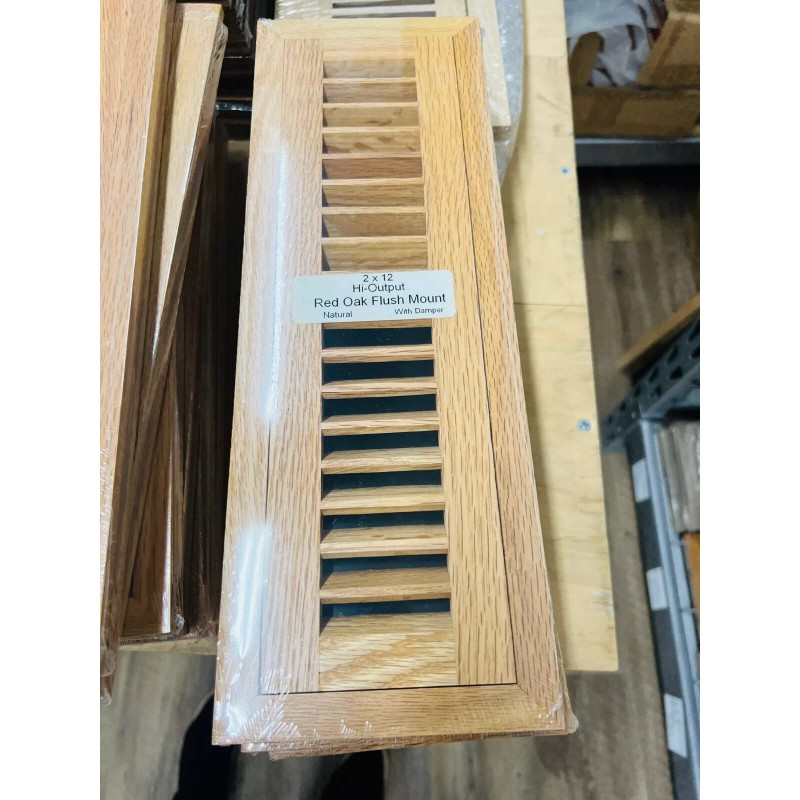 Elegance Plyquet Prefinished Red Oak Natural Flush Vents with damper