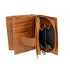 STARHIDE Ladies RFID Blocking Genuine Leather Clutch Wallet with Side