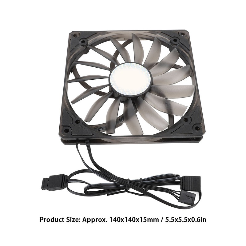 140mm PWM ARGB Fan Ultra Thin 15mm MFDB Dynamic Pressure