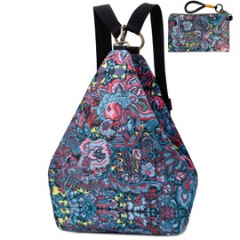 Black Butterfly - Mochila de alta calidad para mujer, estilo bohemio, casual, moderna, ligera y pequeña, 03-blue Plus, Pequeño, Bohemio