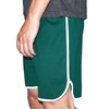American Apparel Men's Interlock Basketball Shorts, Forest/White, Large