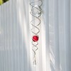 12 inch Gazing Ball Spiral Tail, Prefdo Stainless Steel Wind