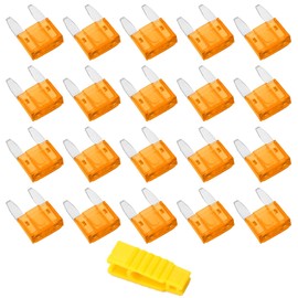 20 Pieces 5A Car Fuses Mini, Bolatus Blade Fuses Car Fuses Car Fuses Plug Fuse Blade Fuses Set with 1 Fuse Puller