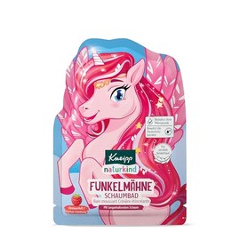 Kneipp naturkind Schaumbad Funkelmähne - Einhorn Badezusatz für Kinder mit Himbeerduft und pflegendem Jojobaöl - Magischer Pegasus Badespass für Kids - Rezeptur ohne Mikroplastik - 40ml
