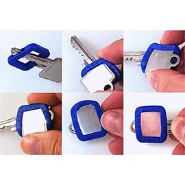 van den Heuvel van den Heuvel | 10 Kunststoff Schlüsselkennringe | Schlüsselkappen für eckige Schlüssel zur Schlüsselorganisation | bunt gemischt | Made in Germany