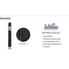Sensationnel Crochet Braids Lulutress Pre-Looped Butterfly Locs 36" (1-pack, 1)