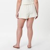 The Drop Women's Emilie Relaxed Pull-On Linen Shorts Ivory, XL