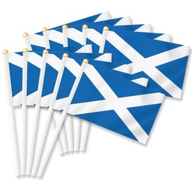 10 PCS Scotland Handheld Small Flag, Scottish Hand held Mini Decor Decoration Banner