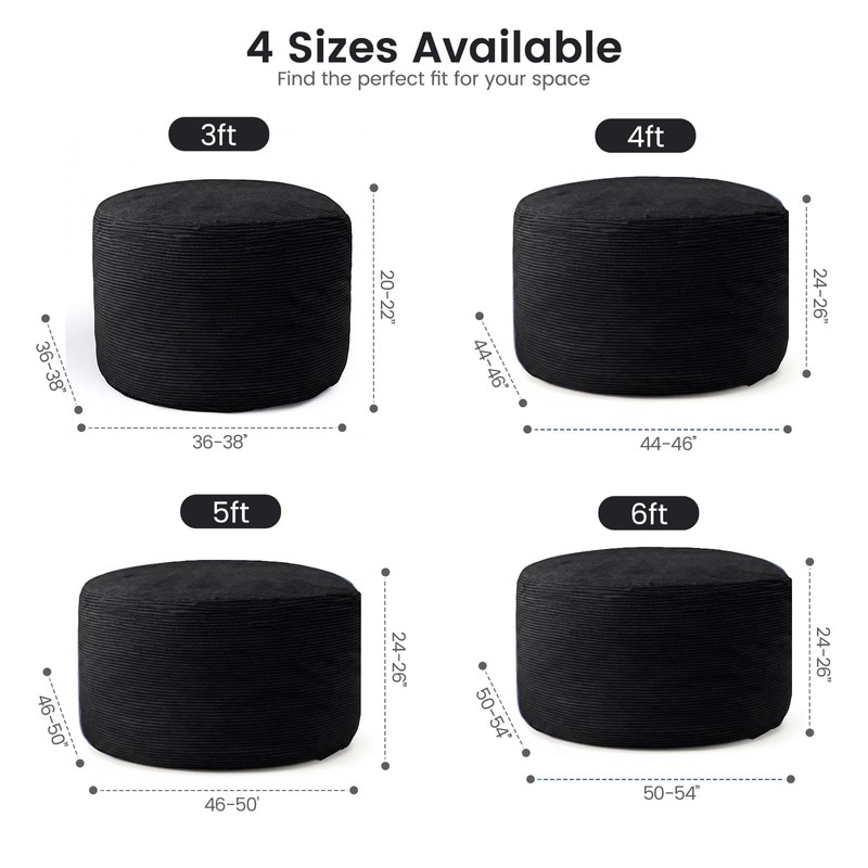 Yagamo Bean Bag Chairs for Teens, 3FT Bean Bag with