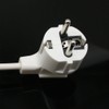 Power Cable with Plug and Switch 1.50 m White Connection