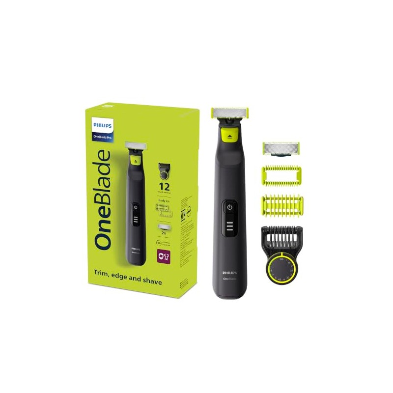 Philips OneBlade Pro Afeitadora y Recortadora Eléctrica Face&Body Hombre