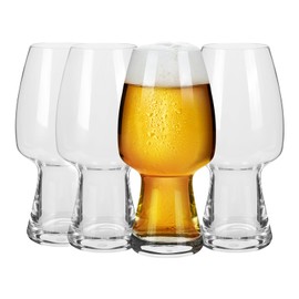 Tlguangw Beer Glasses(Set of 4),19.78 oz Pilsner Beer Glasses,Craft Beer Bar Glasses,Lead-free Drinking Glasses,Ideal Gifts for Lager,Ale or Craft Beer Lovers-Crystal Clear