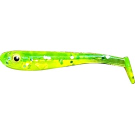 FISHIN ADDICT Micro fry NANO-TECH fishing lures 1.5'' (38mm) 0.35g drop shot pack of 10 (CHARTREUSE)
