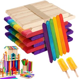 Pack of 400 Wooden Sticks, Ice Sticks Wood, Wooden Spatulas, Wooden Ice Sticks for Crafts, Wooden Sticks for Crafts, Ice Sticks Wooden Sticks, Wooden Spatulas for Ice Wooden Sticks, Mouth Spatulas
