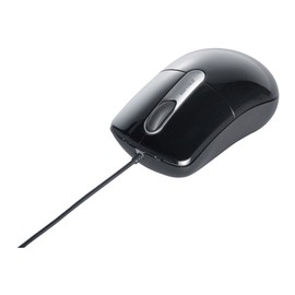 BUFFALO BSMOU27SMBK Wired Optical Mouse, Quiet, 3 Buttons, Medium, Black