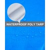 SmoothNovelty 6 Pcs Large Waterproof Tarp 4 x 6 ft