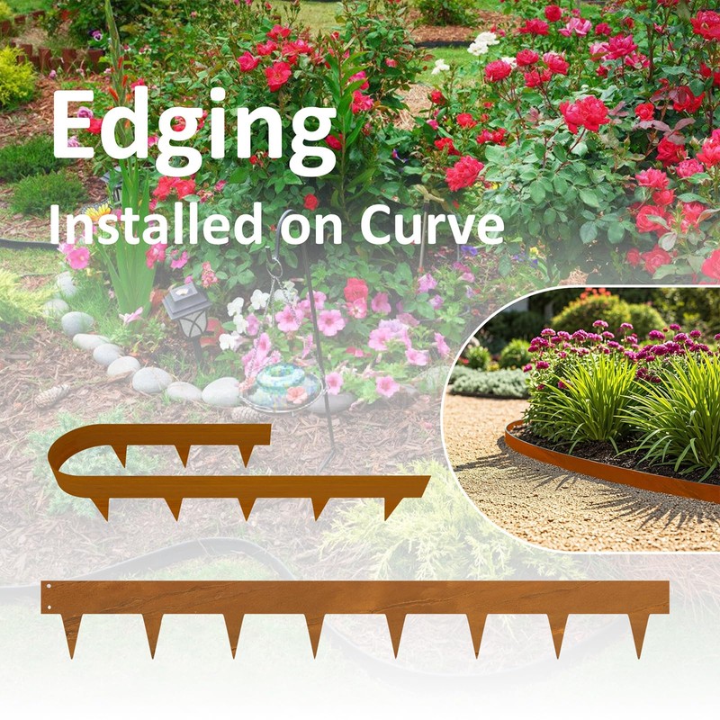 33ft. Cor-Ten Steel Landscape Edging (10-Pack) – 40" Metal Edging