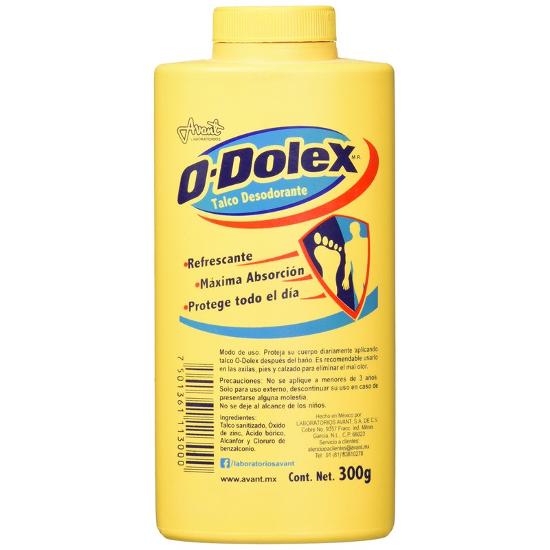 Odolex Talco Desodorante, 300 G, Pack of 1