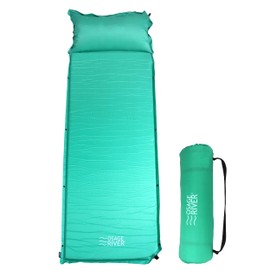 OSAGE RIVER Self Inflating Sleeping Pad with Built-in Pillow, Compact Memory Foam Sleep Mat, Camping Air Mattress for Tent, Travel, Backpacking, or Hiking, Mint Green