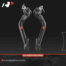 A-Premium 2 x Front Outer Tie Rod Ends, Compatible with Kia Sorento 2014-2015 & Hyundai Santa Fe 2013-2018, Santa Fe Sport 2013-2018, Santa Fe XL 2013-2019